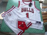 nba chicago bulls #1 rose white suit cheap jerseys [new fabrics]