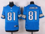 nike detroit lions #81 johnson elite blue jerseys