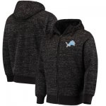 Football Detroit Lions G III Sports By Carl Banks Discovery Sherpa Full Zip Jacket Heathered Black