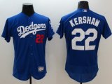mlb los angeles dodgers #22 clayton kershaw majestic blue flexbase authentic collection jerseys