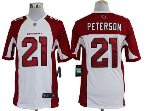 nike nfl arizona cardinals #21 peterson white jerseys [nike limi