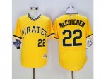 mlb pittsburgh pirates #22 andrew mccutchen majestic gold flexbase authentic collection cooperstown jerseys