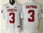 ncaa oklahoma sooners #3 sterling shepard white new xii stitched