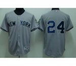 New York Yankees #24 Canó 2009 world series patchs grey