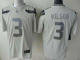nike nfl seattle seahawks #3 wilson grey jerseys