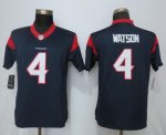 Women NFL Houston Texans #4 Deshaun Watson Nike Navy 2017 Draft Pick Limited Jerseys