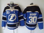 NHL Tampa Bay Lightning #30 Ben Bishop Blue Sawyer Hooded Sweats
