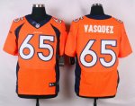 nike denver broncos #65 vasquez orange elite jerseys