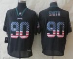 nike nfl philadelphia eagles #90 smith black [Elite USA flag fas