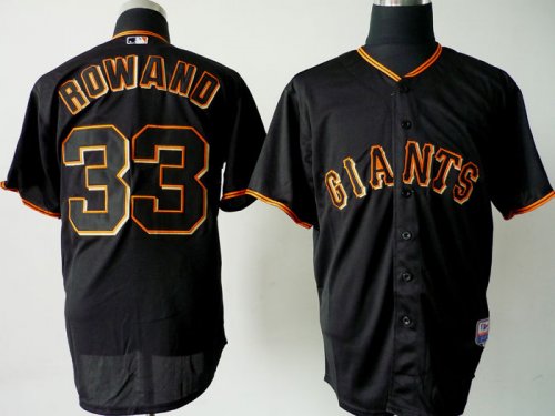 Baseball Jerseys san francisco giants #33 rowand black