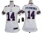 nike women nfl buffalo bills #14 fitzpatrick white jerseys