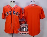 mlb houston astros blank orange cool base 50th anniversary patch jerseys