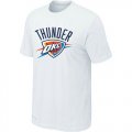 nba oklahoma city thunder big & tall primary logo white T-Shirt
