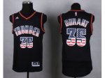 NBA oklahoma city thunder #35 durant Black jerseys USA Flag Fash