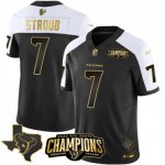 Houston Texans #7 C.J. Stroud Black Gold Stitched Vapor Limited Jersey