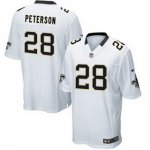 Men's NFL New Orleans Saints #28 Adrian Peterson Nike White Game Jerseys