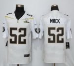 Men's Oakland Raiders #52 Khalil Mack White 2016 Pro Bowl Elite Nike NFL Jerseys