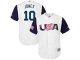 Men's USA Baseball #10 Adam Jones Majestic White 2017 World Baseball Classic Stitched Jersey