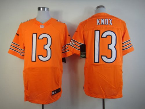 nike nfl chicago bears #13 knox elite orange jerseys