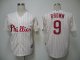 Baseball Jerseys Philadephia Phillis #9 Brown white [red strip]C