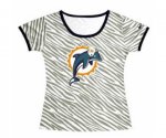 nike women miami dolphins zebra T-Shirt