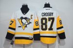 Men Pittsburgh Penguins #87 Sidney Crosby White New Away Stitched NHL Jersey