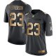 Men's NFL Baltimore Ravens #23 Tony Jefferson Black Stitched Limited Gold Salute To Service Jersey