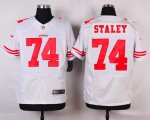 nike san francisco 49ers #74 staley white elite jerseys
