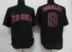 mlb jersey los angeles angels #8 morales black fashion jerseys