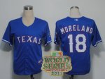 mlb texas rangers #18 moreland blue(cool base)