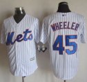 mlb jerseys new york mets #45 Wheeler White(Blue Strip)