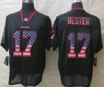 nike nfl atlanta falcons #17 hester black [Elite USA flag fashio