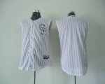 Baseball Jerseys colorado rockies blank white[vest]