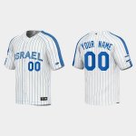 Custom White Israel Baseball 2023 World Baseball Classic Jersey