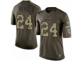 Nike New York Jets #24 Darrelle Revis army Green Salute to Servi