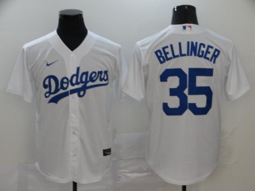 Men\'s Los Angeles Dodgers #35 Cody Bellinger White 2020 Stitched Baseball Jersey