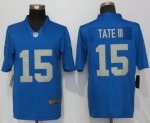 Men's NFL Detroit Lions #15 Golden Tate III Nike Rush Blue 2017 Throwback Vapor Untouchable Limited Jersey