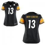 Women NFL Nike Pittsburgh Steelers #13 JuJu Smith-Schuster Black Game Jerseys