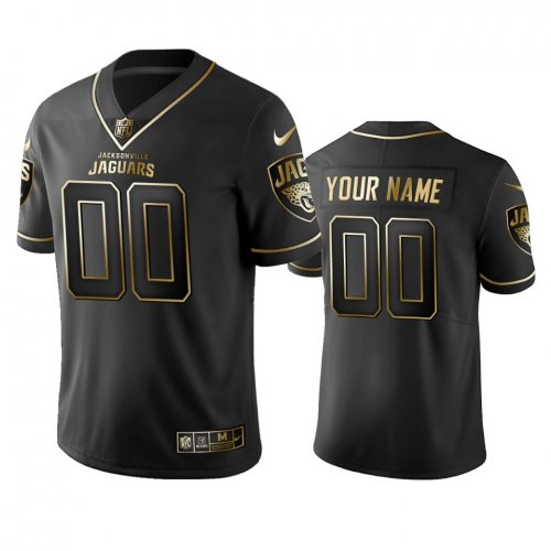 2019 Jacksonville Jaguars Custom Black Golden Edition Vapor Untouchable Limited Jersey - Men\'s