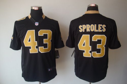 nike nfl new orleans saints #43 sproles black jerseys [nike limi