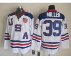 nhl team usa #39 miller olympic white jerseys