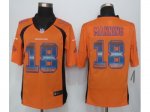 nike nfl denver broncos #18 manning orange strobe limited jersey
