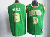 nba boston celtics #9 rondo green [gold number revolution 30 swi