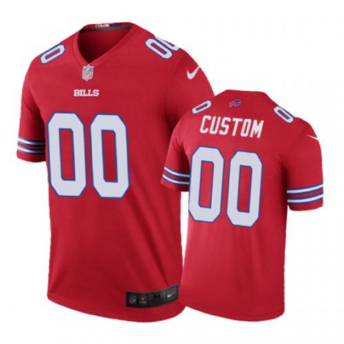 Buffalo Bills #00 Custom Nike color rush Red Jersey