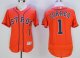 mlb houston astros #1 carlos correa orange majestic flexbase authentic collection jerseys