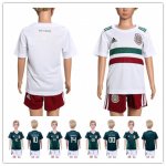 Youth 2018 Mexico Home and Away Soccer Jersey Short Sleeves