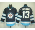 nhl jerseys winnipeg jets #13 selanne blue 2011 new