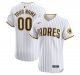 Custom San Diego Padres White Home Elite Stitched Jersey
