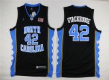 Men's North Carolina Tar Heels #42 Jerry Stackhouse 2016 Black Swingman College Basketball Jersey