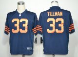 nike nfl chicago bears #33 tillman blue throwback [game]